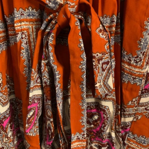 Anthropologie Orange Paisley Dress - Picture 4 of 5